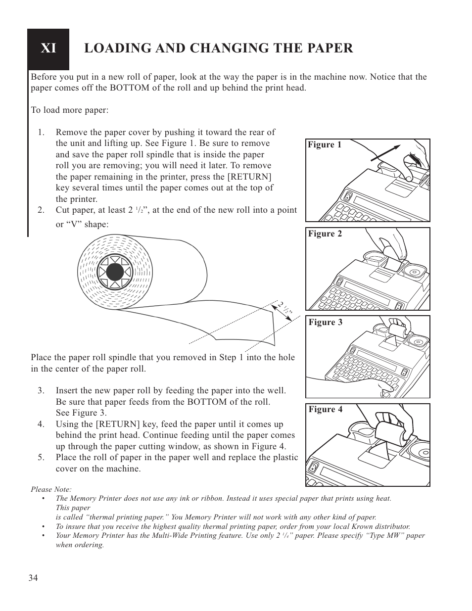 Loading and changing the paper | Krown Manufacturing 2000DLD User Manual | Page 36 / 43