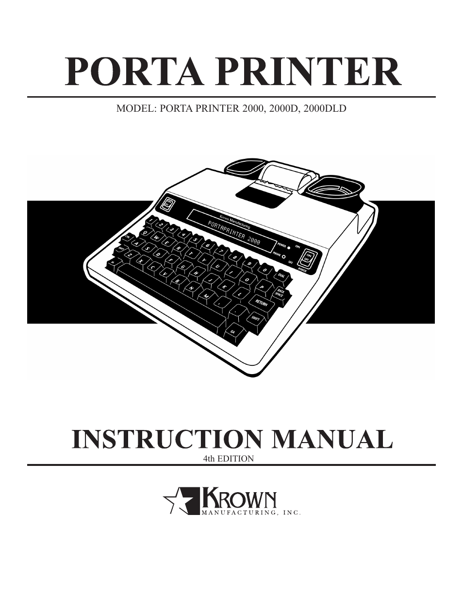 Krown Manufacturing 2000 User Manual | 29 pages