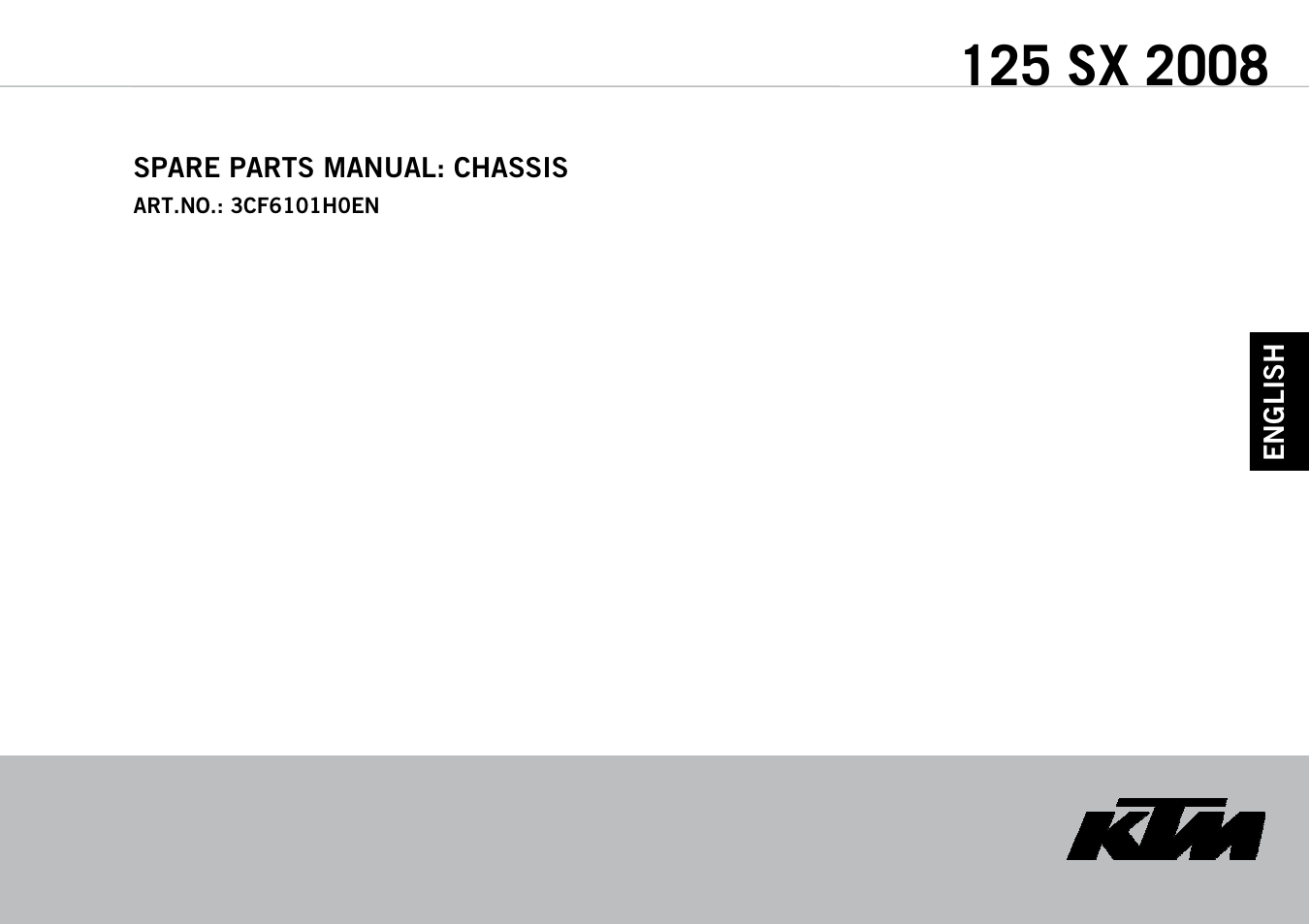 KTM 125 SX 2008 User Manual | 32 pages