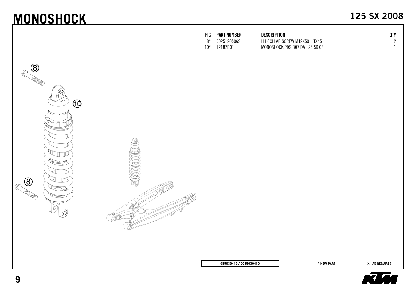 Monoshock | KTM 125 SX 2008 User Manual | Page 11 / 32