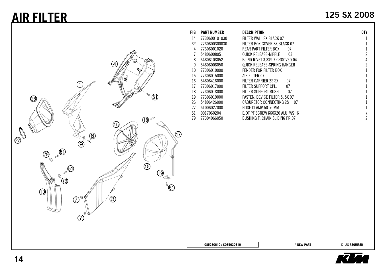 Filter | KTM 125 SX 2008 User Manual | Page 16 / 32