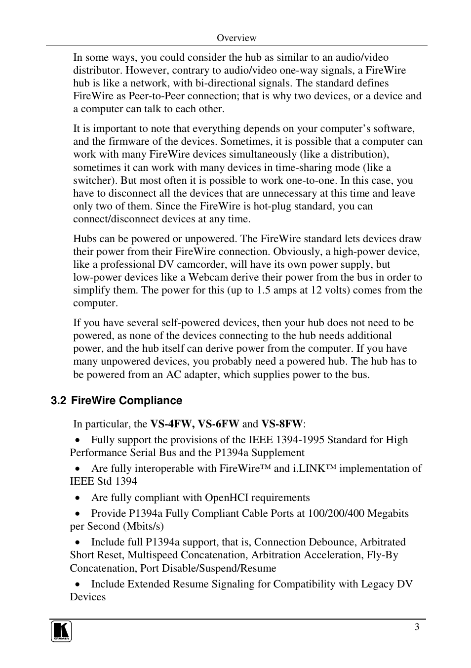 Kramer Electronics VS-8FW User Manual | Page 5 / 13
