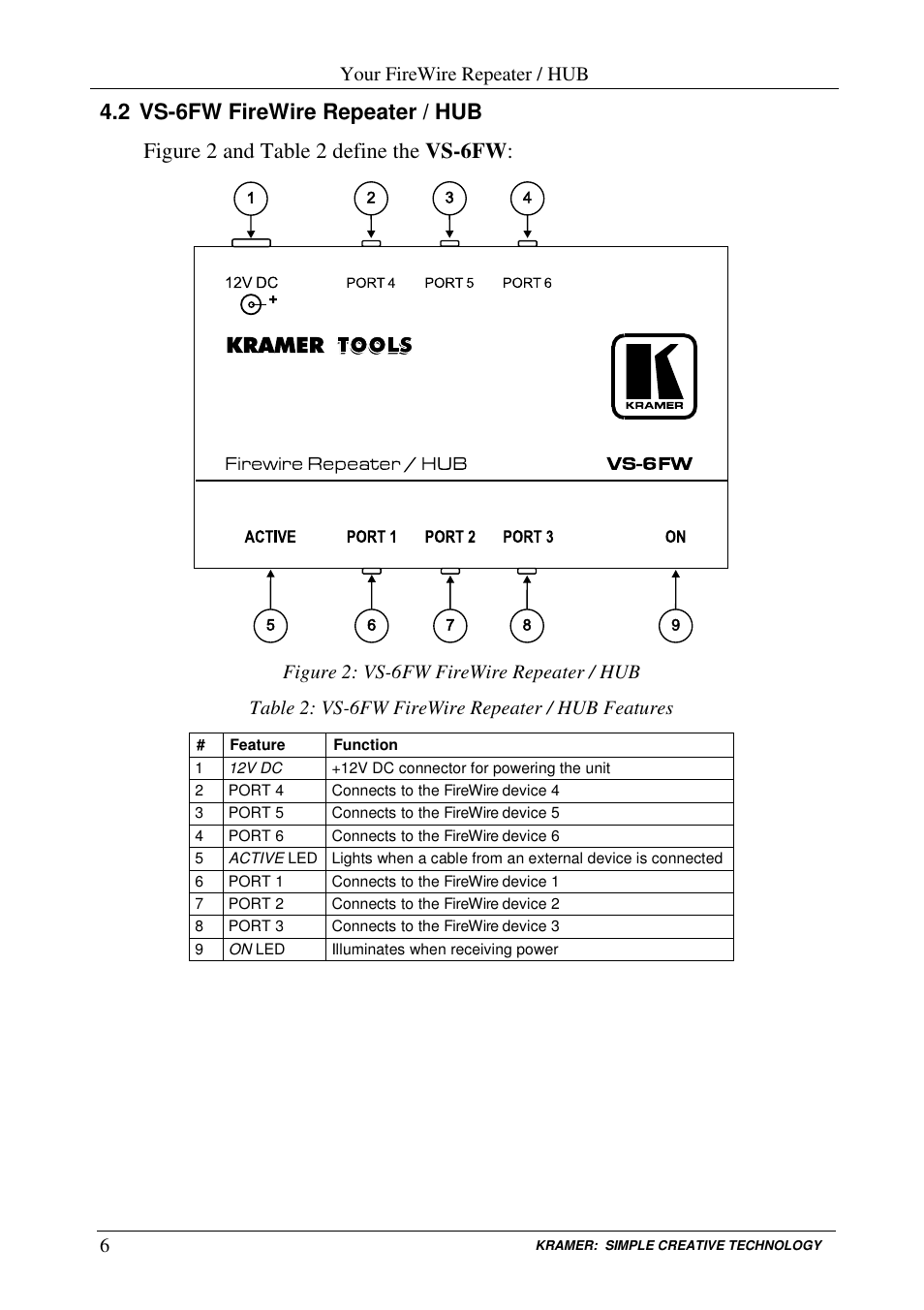 Kramer Electronics VS-8FW User Manual | Page 8 / 13