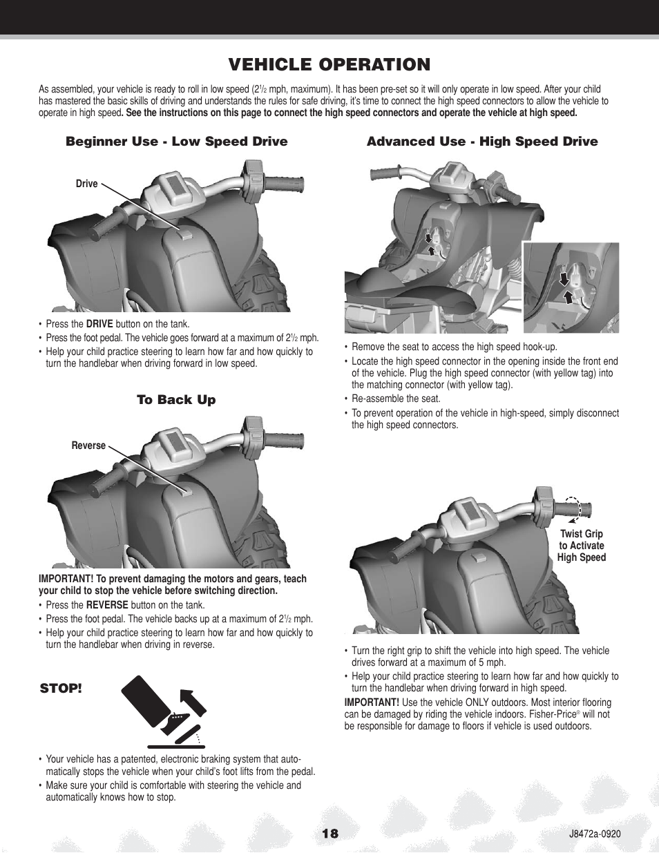 Vehicle operation | Kawasaki NINJA K0450 User Manual | Page 18 / 24