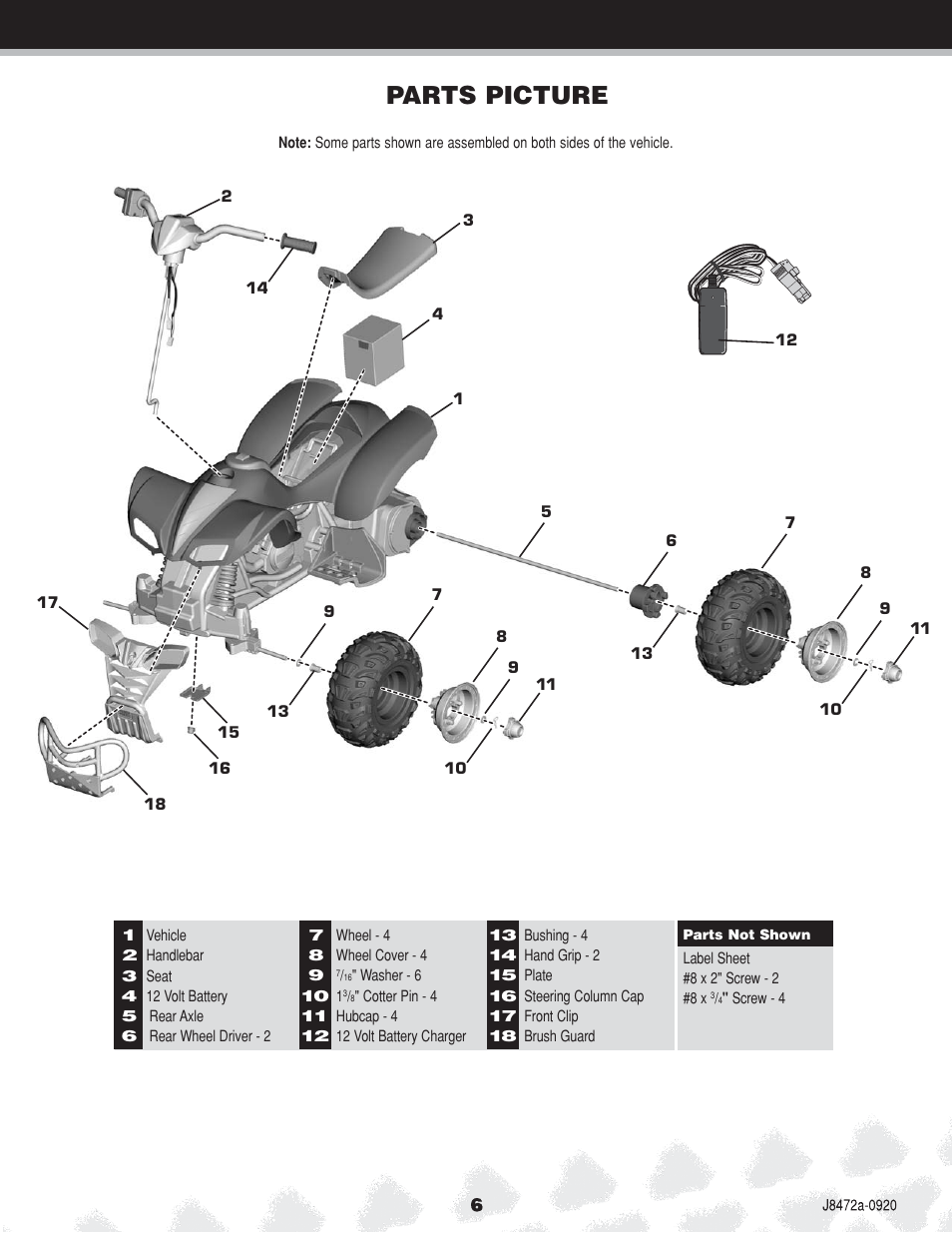 Parts picture | Kawasaki NINJA K0450 User Manual | Page 6 / 24