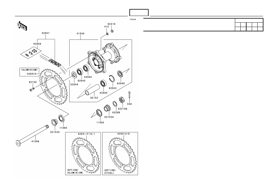 E-12, Rear hub | Kawasaki MICRO-K KX450 D8F User Manual | Page 55 / 85