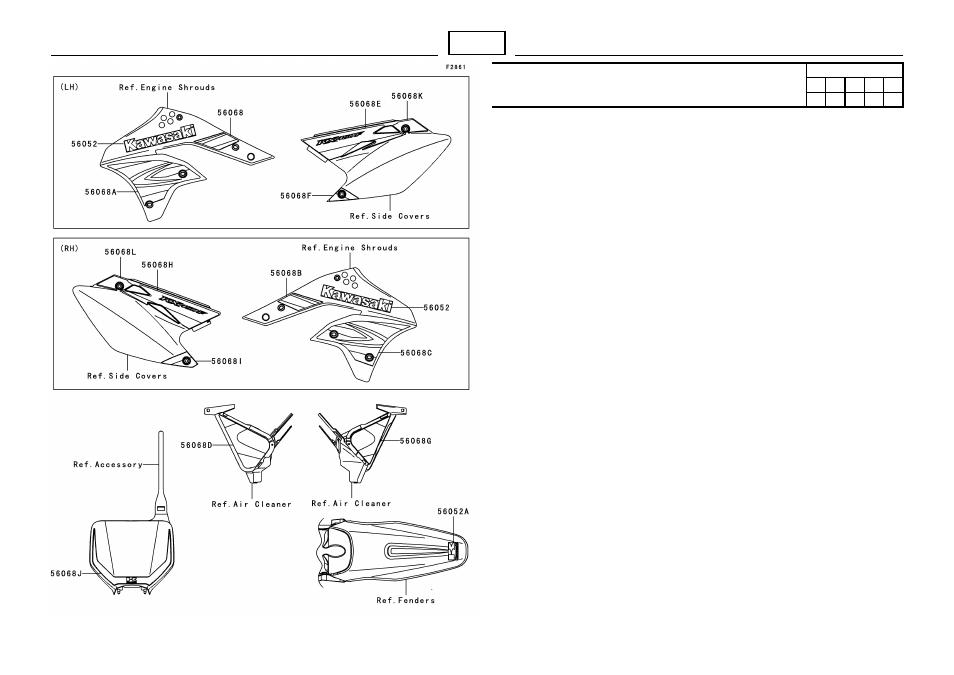 Decals | Kawasaki MICRO-K KX450 D8F User Manual | Page 73 / 85