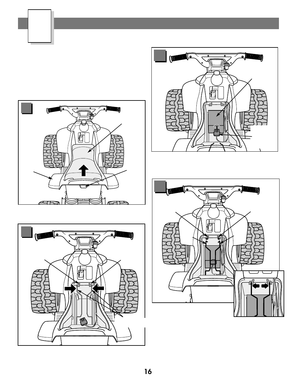 Battery installation | Kawasaki C7478 User Manual | Page 16 / 24