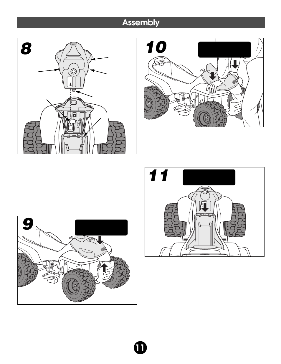 Assembly | Kawasaki NINJA 74110 User Manual | Page 11 / 28