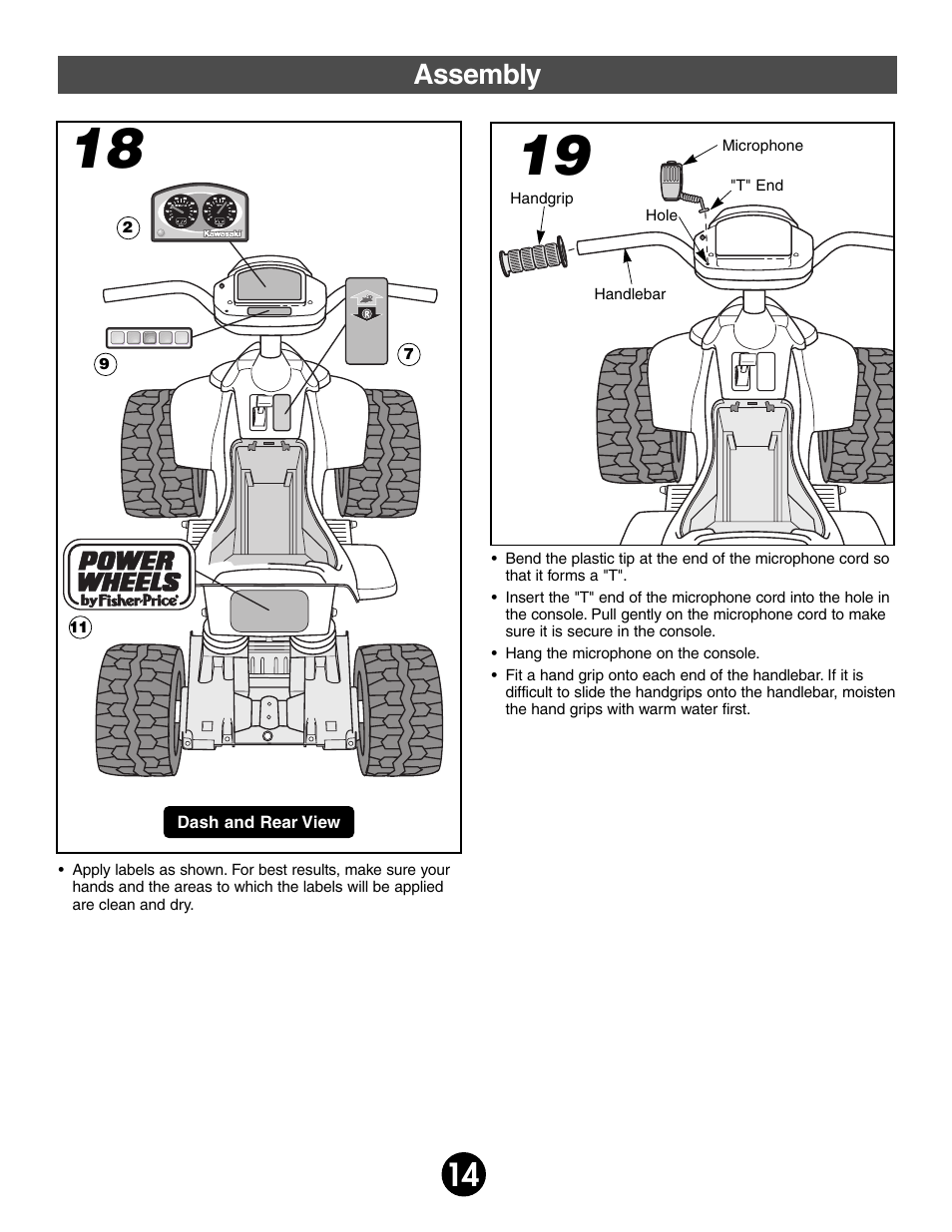 Assembly | Kawasaki MOJAVE 78473 User Manual | Page 14 / 28