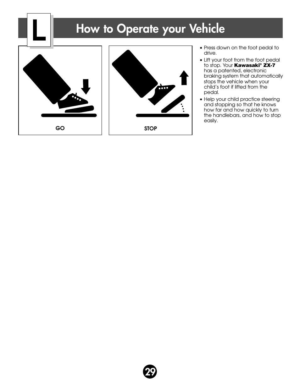 How to operate your vehicle | Kawasaki ZX-7 78410 User Manual | Page 29 / 38