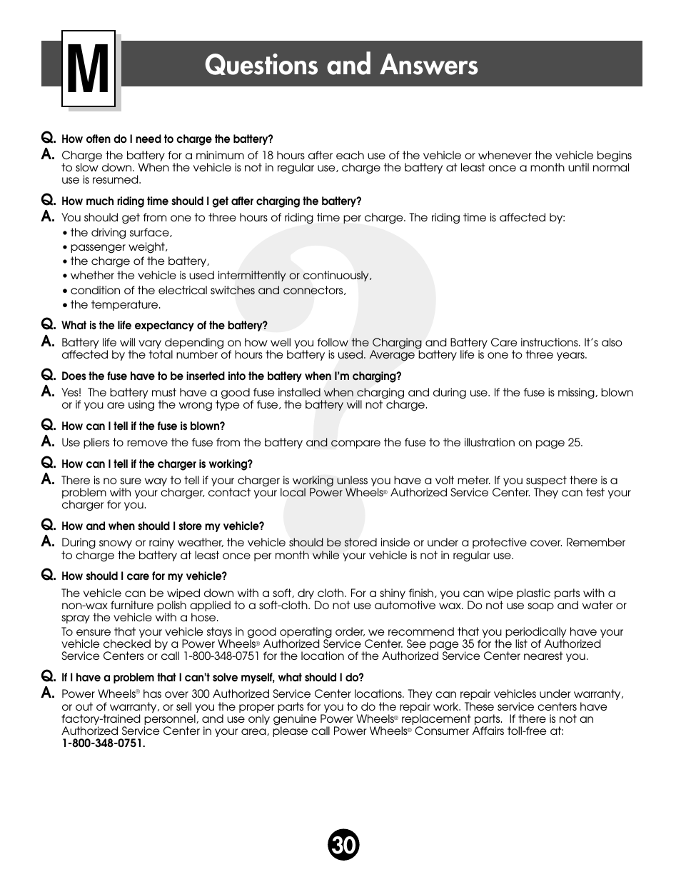 Questions and answers | Kawasaki ZX-7 78410 User Manual | Page 30 / 38