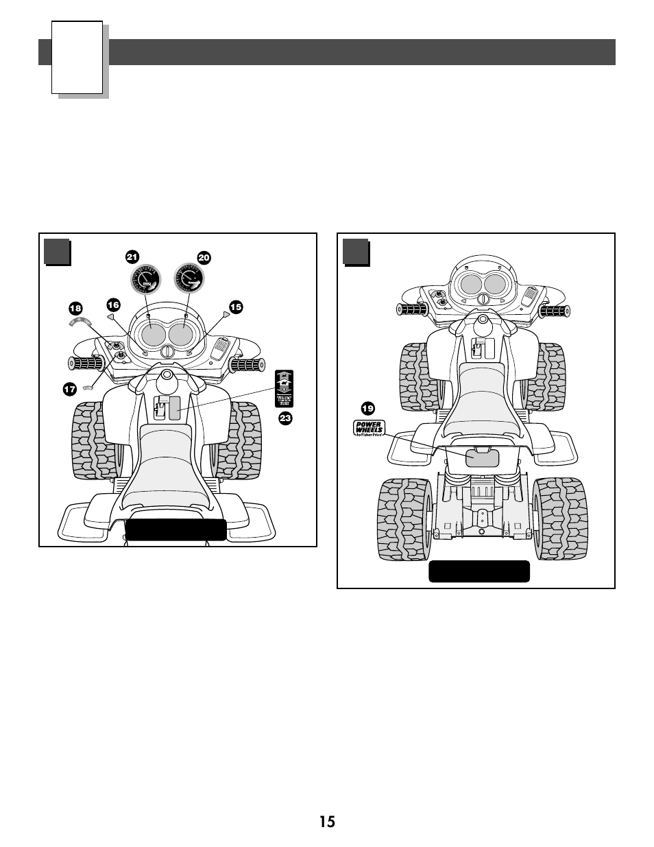 Label decoration, Rear view, Dash view | Kawasaki NINJA 73690 User Manual | Page 15 / 28