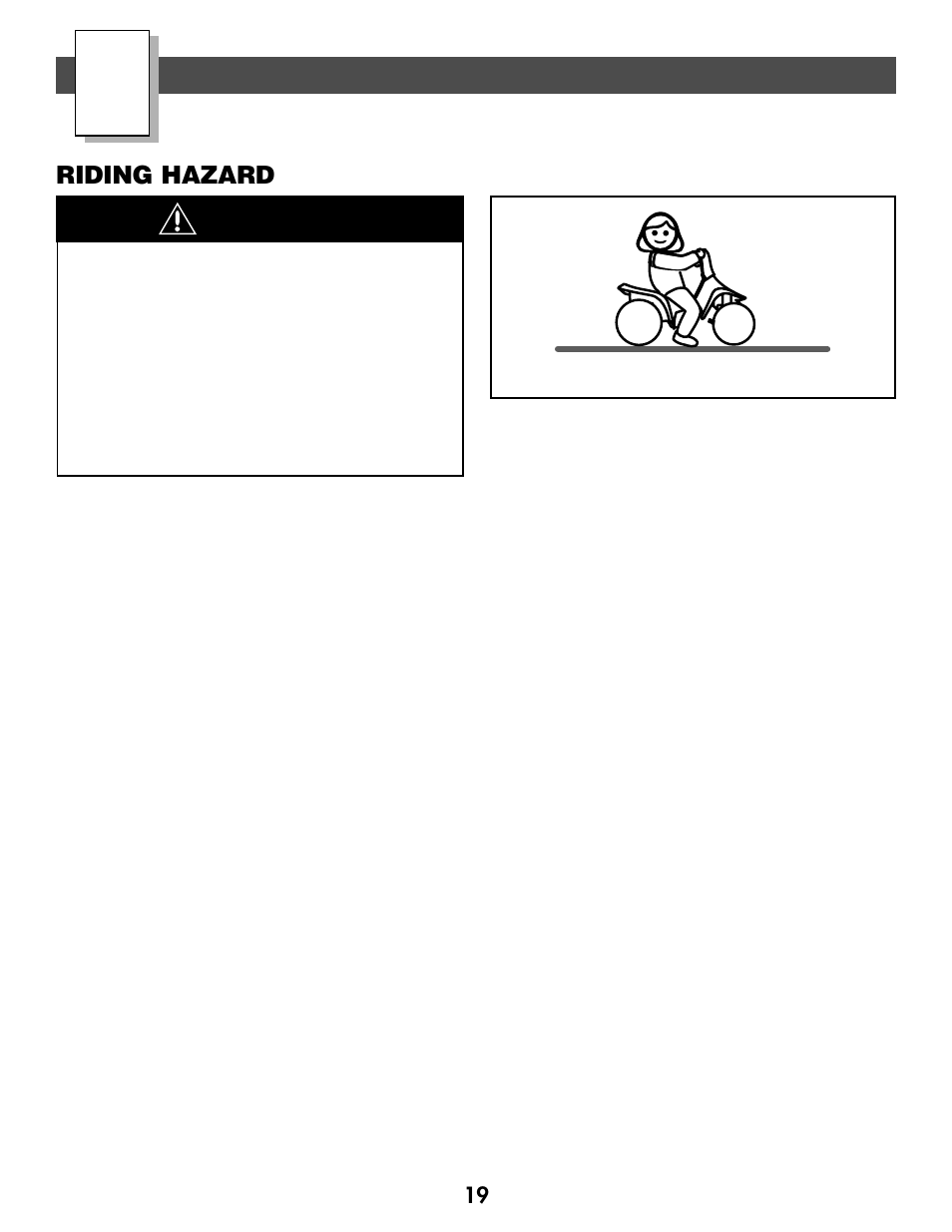 Warning, Rules for safe driving, Riding hazard | Kawasaki NINJA 73690 User Manual | Page 19 / 28