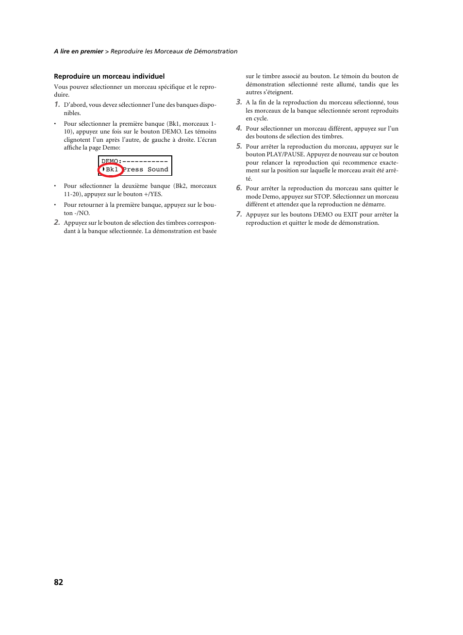 Reproduire un morceau individuel | KORG C-520 User Manual | Page 84 / 298