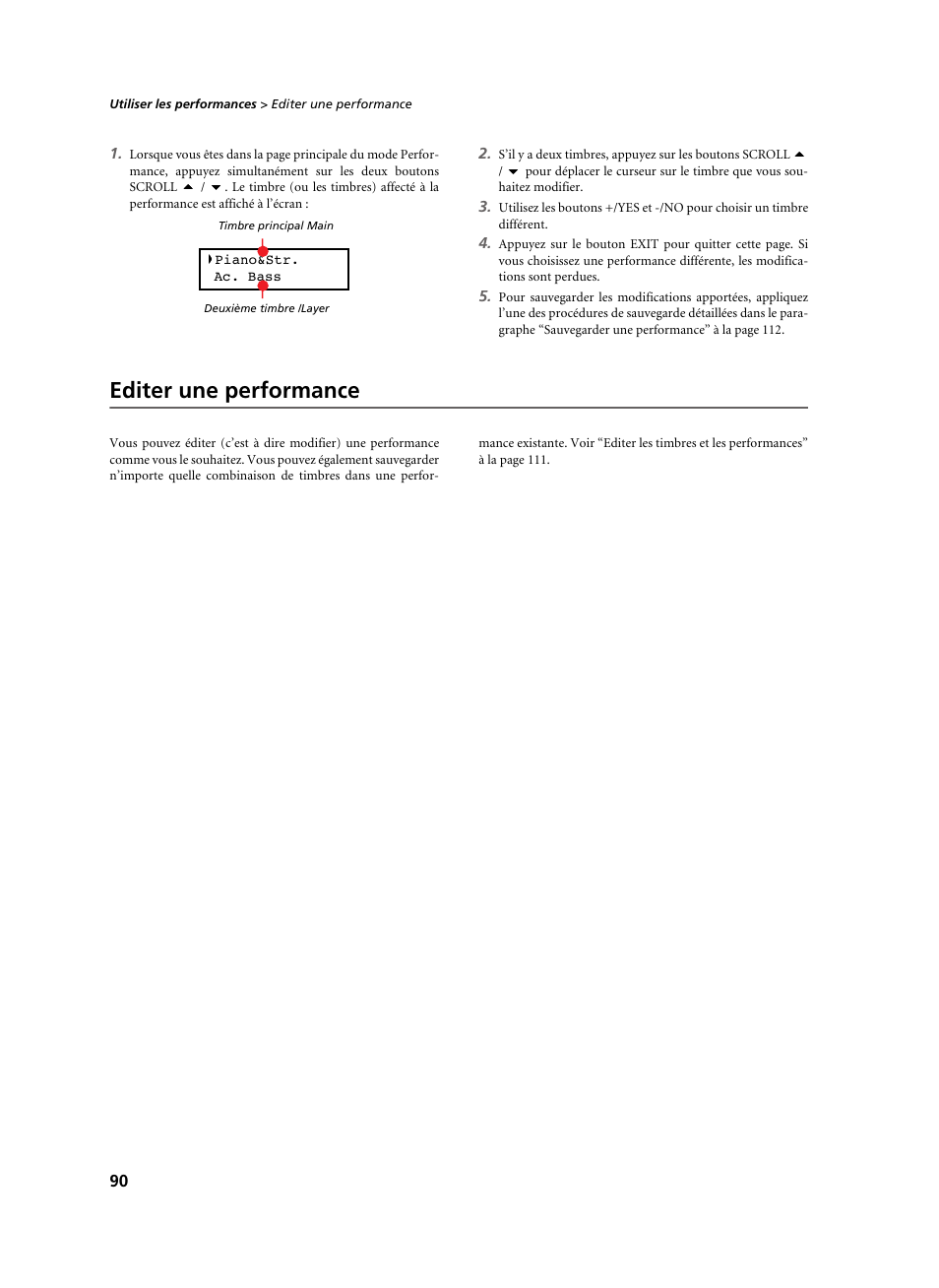 Editer une performance | KORG C-520 User Manual | Page 92 / 298