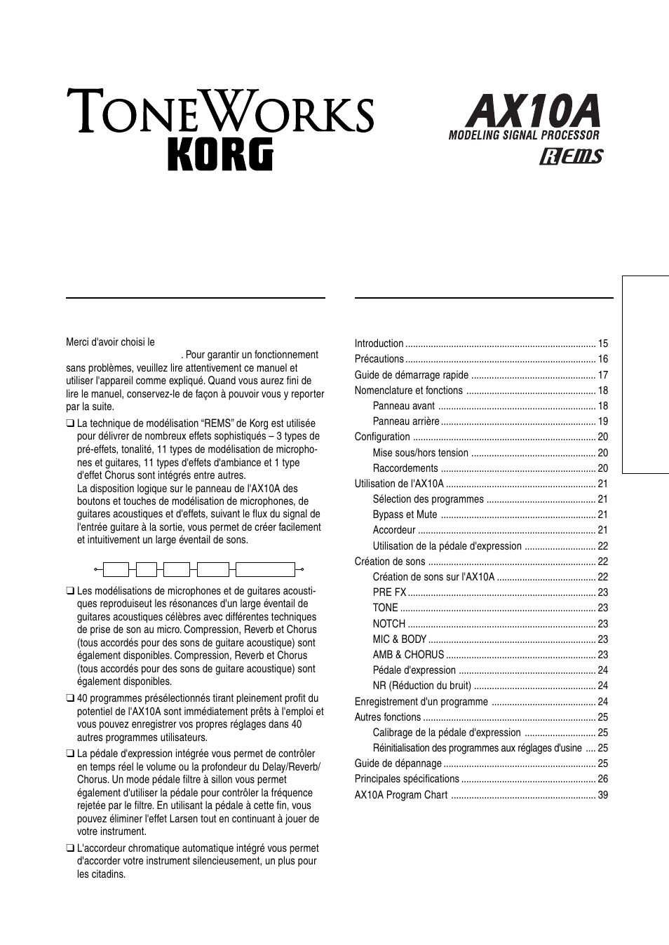 KORG AX10A User Manual | Page 14 / 39