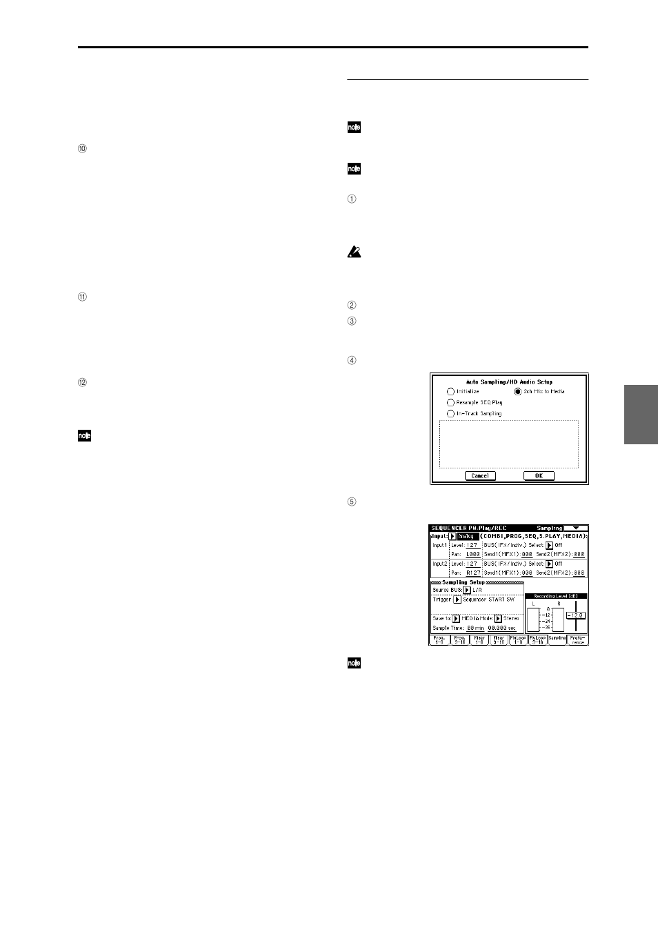 Resampling a song to create a wave file | KORG TRITON Extreme music workstation/sampler User Manual | Page 87 / 148