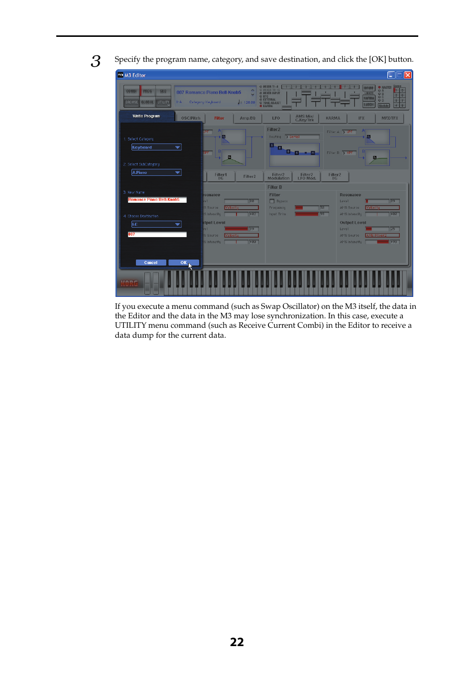 KORG M3 User Manual | Page 24 / 32