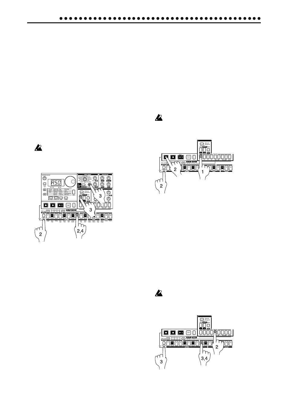 Erasing pattern data from a part, Erasing data during playback or recording (erase), Erasing all data from a part (clear part) | KORG Electribe EM-1 User Manual | Page 38 / 56