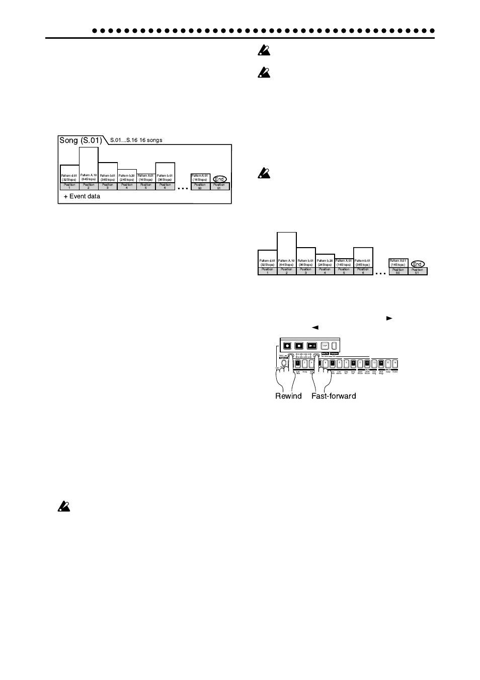 Song mode, Selecting a song, Setting the playback tempo | Using the dial to set the tempo, Using the tap tempo key to set the tempo, Using the tempo lock key to fix the song tempo, Playing a song (song play), Fast-forward or rewind a song, Switching songs, Creating a song | KORG Electribe EM-1 User Manual | Page 42 / 56