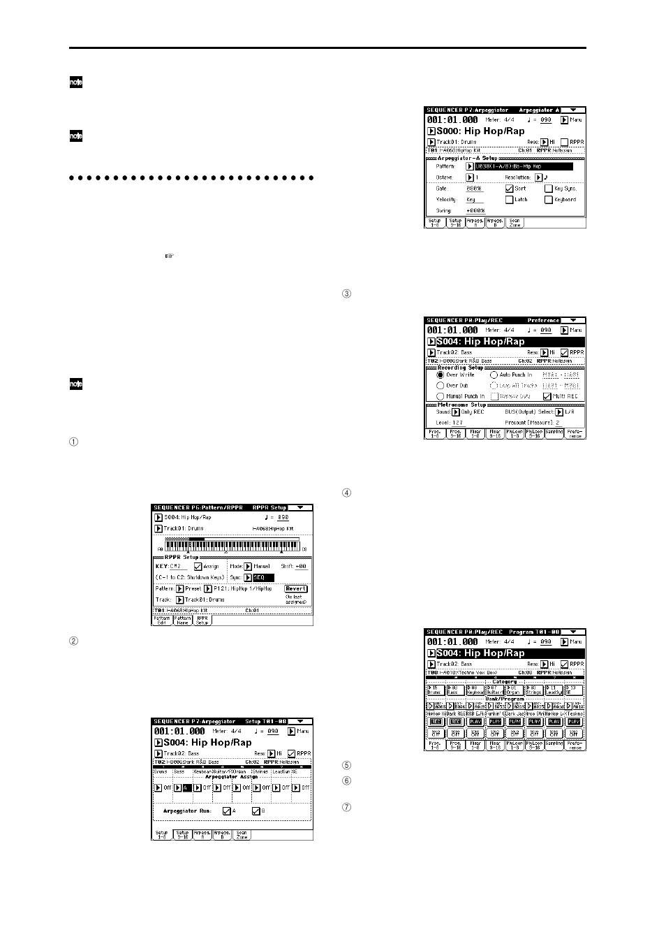 Realtime-recording an rppr performance | KORG sampler User Manual | Page 102 / 167