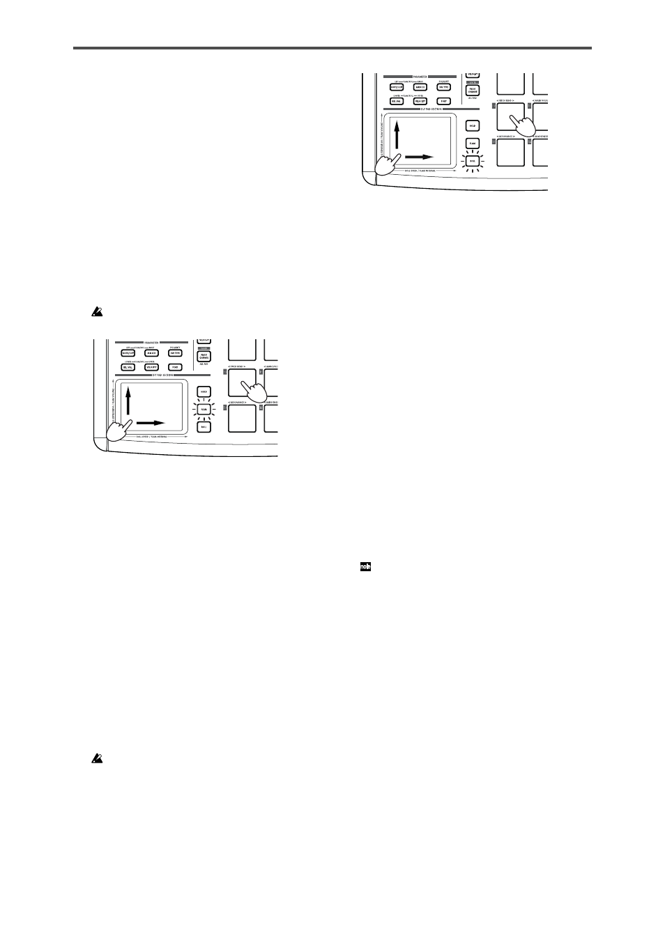 The flam function, The roll function, The hold function | Recalling a scene, Saving a scene | KORG KPC-1 EFG User Manual | Page 18 / 95