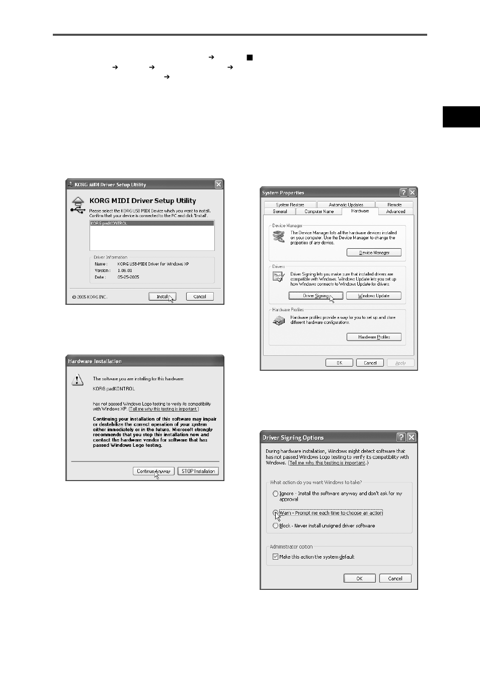 Padkontrol manual d’utilisation | KORG KPC-1 EFG User Manual | Page 37 / 95