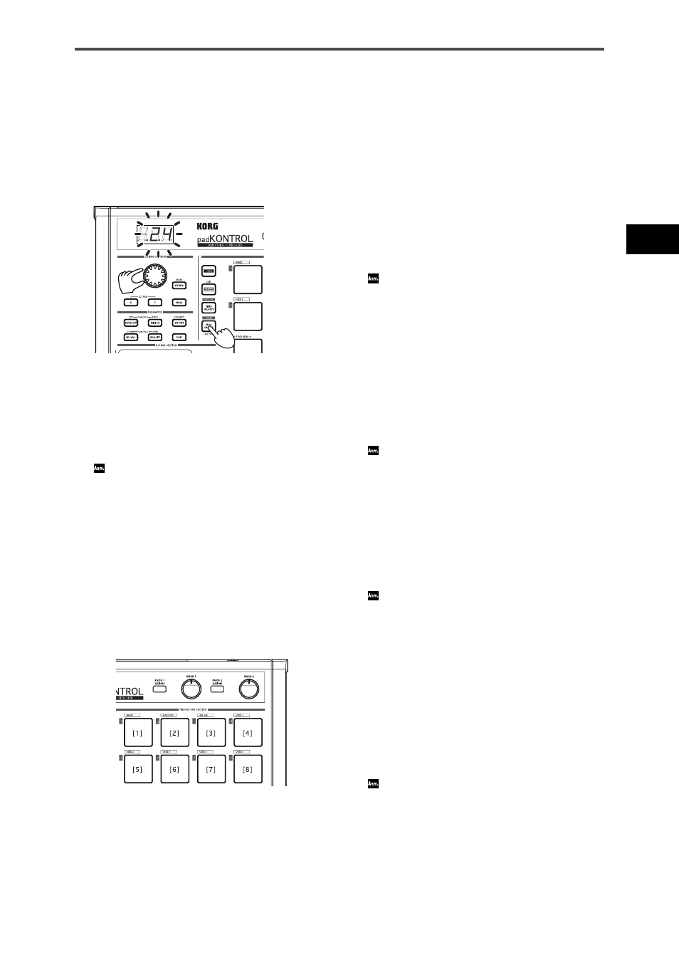 Ausgabe einer programm−nderung, Übertragen von midi-meldungen | KORG KPC-1 EFG User Manual | Page 75 / 95