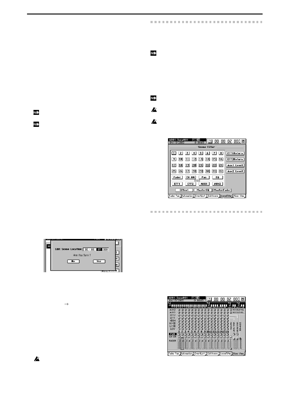 2c-5. scene filter, 2c-6. mixer view, 2c-5. scene filter 2c-6. mixer view | KORG D3200 User Manual | Page 116 / 200