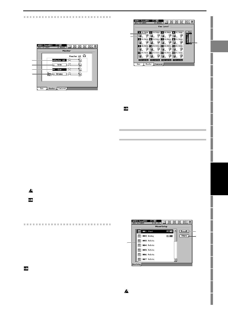 2f-2. monitor, 2f-3. cue level, 2g. mixer setup | 2f-2. monitor 2f-3. cue level, P.111, Reference 2f-2. monitor | KORG D3200 User Manual | Page 121 / 200
