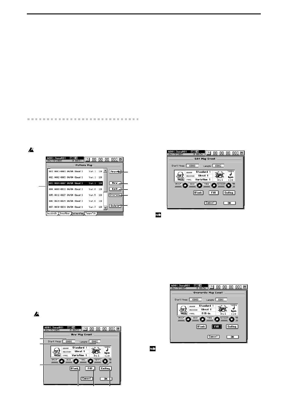 3. pattern map | KORG D3200 User Manual | Page 154 / 200