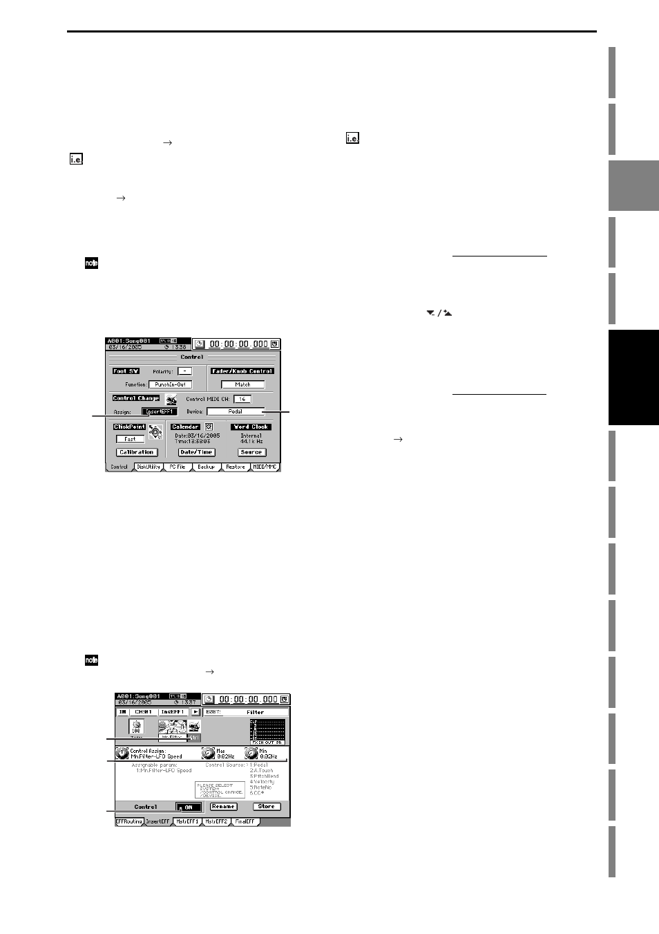 Controlling effects from an external device, Using external effects, Controlling effects from an external device 57 | P.57, 1, Operation | KORG D3200 User Manual | Page 67 / 200