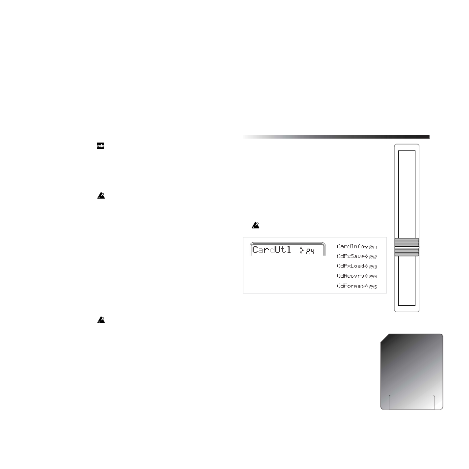 P.3-7 cpyv-trk: copy a virtual track, P.3-8 delv-trk: delete a virtual track, P4. cardutl (card-related functions) | Parameters | KORG PXR4 User Manual | Page 63 / 99