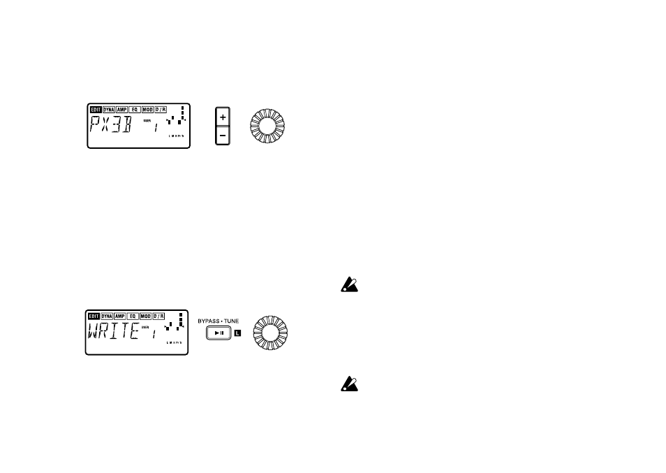 8) rename (umbenennung), 9) write (speichern) | KORG PX3B User Manual | Page 62 / 100