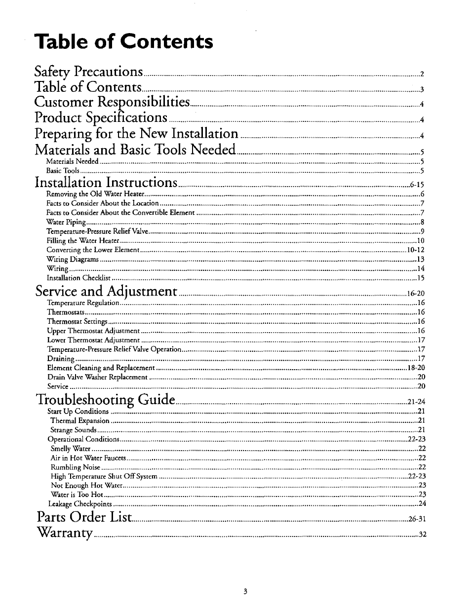 Kenmore POWER MISER 153.316555 User Manual | Page 3 / 32