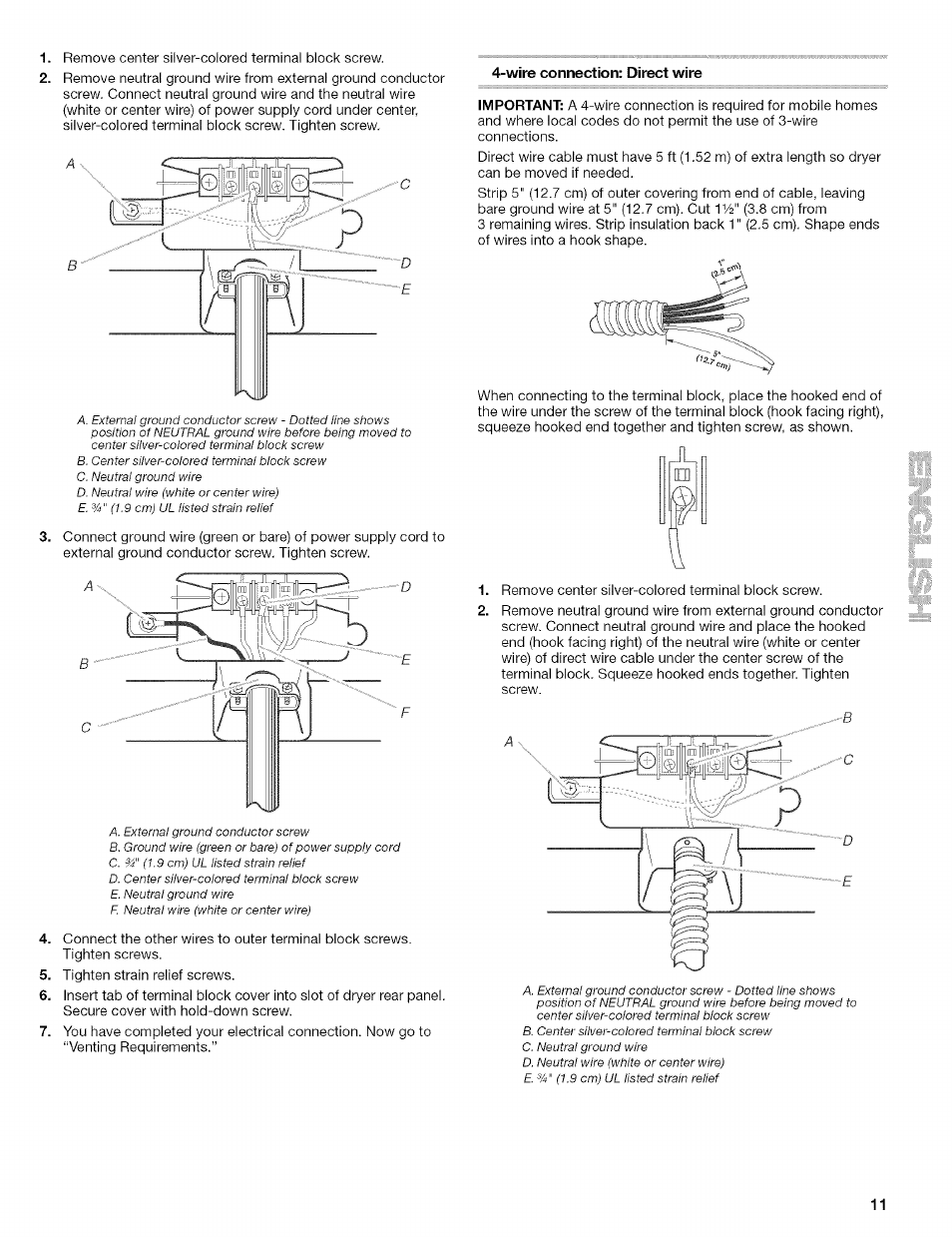 Wire connection: direct wire | Kenmore 110.8509# User Manual | Page 11 / 60