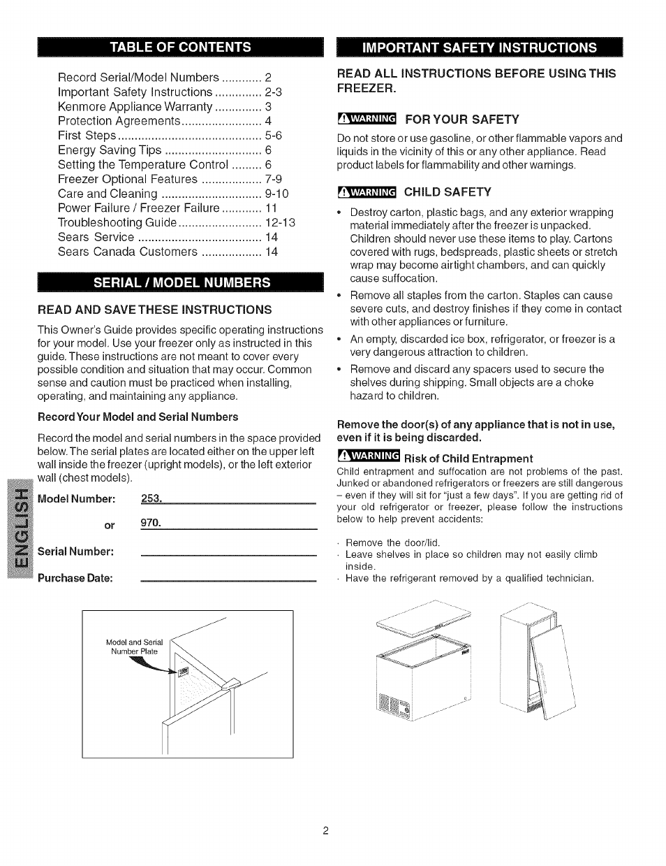 Kenmore 25326202100 User Manual | Page 2 / 14