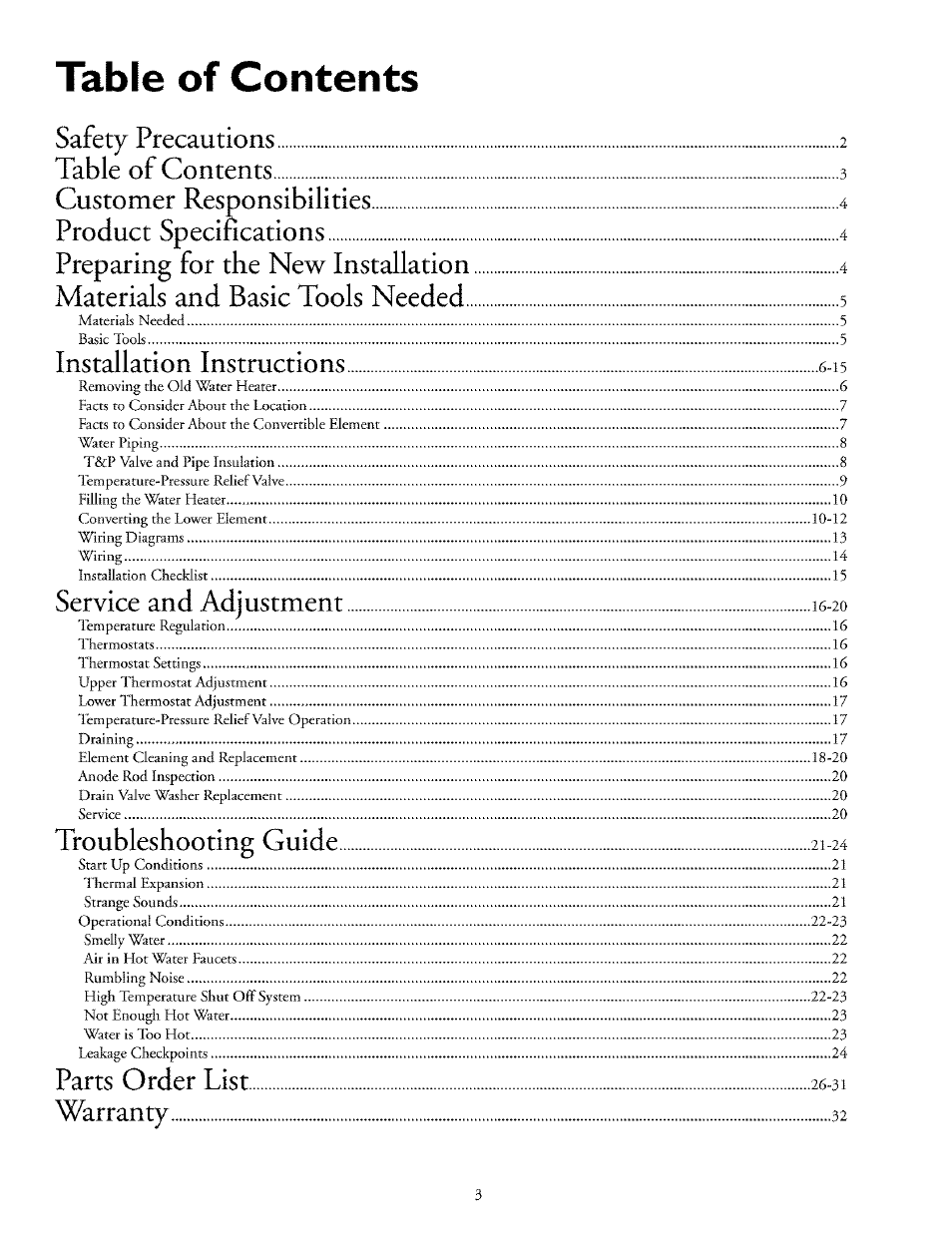 Kenmore POWER MISER 153.32676 User Manual | Page 3 / 32