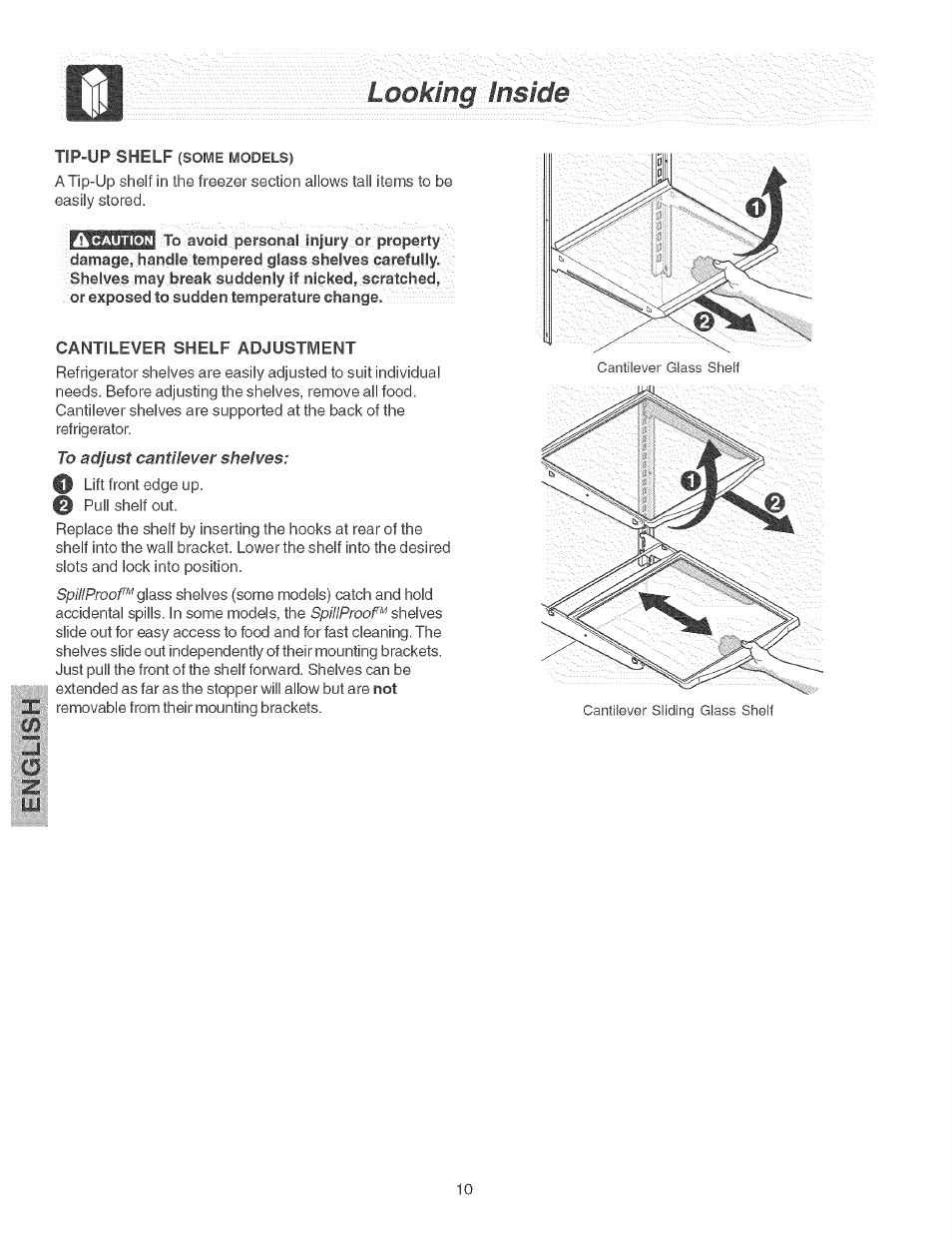 Looking inside | Kenmore 2535567340A User Manual | Page 10 / 24
