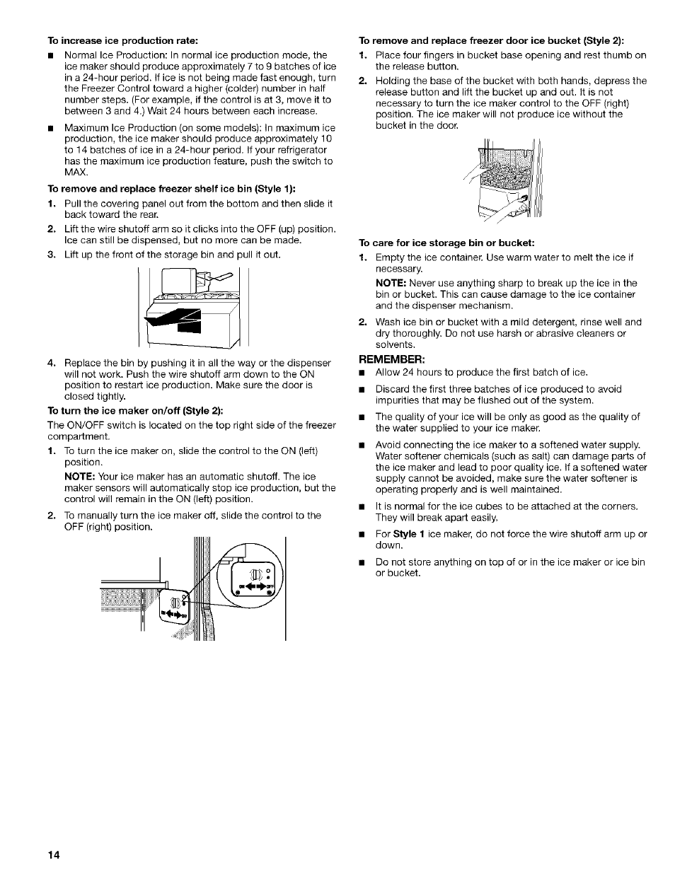 Remember | Kenmore 10653094300 User Manual | Page 14 / 25