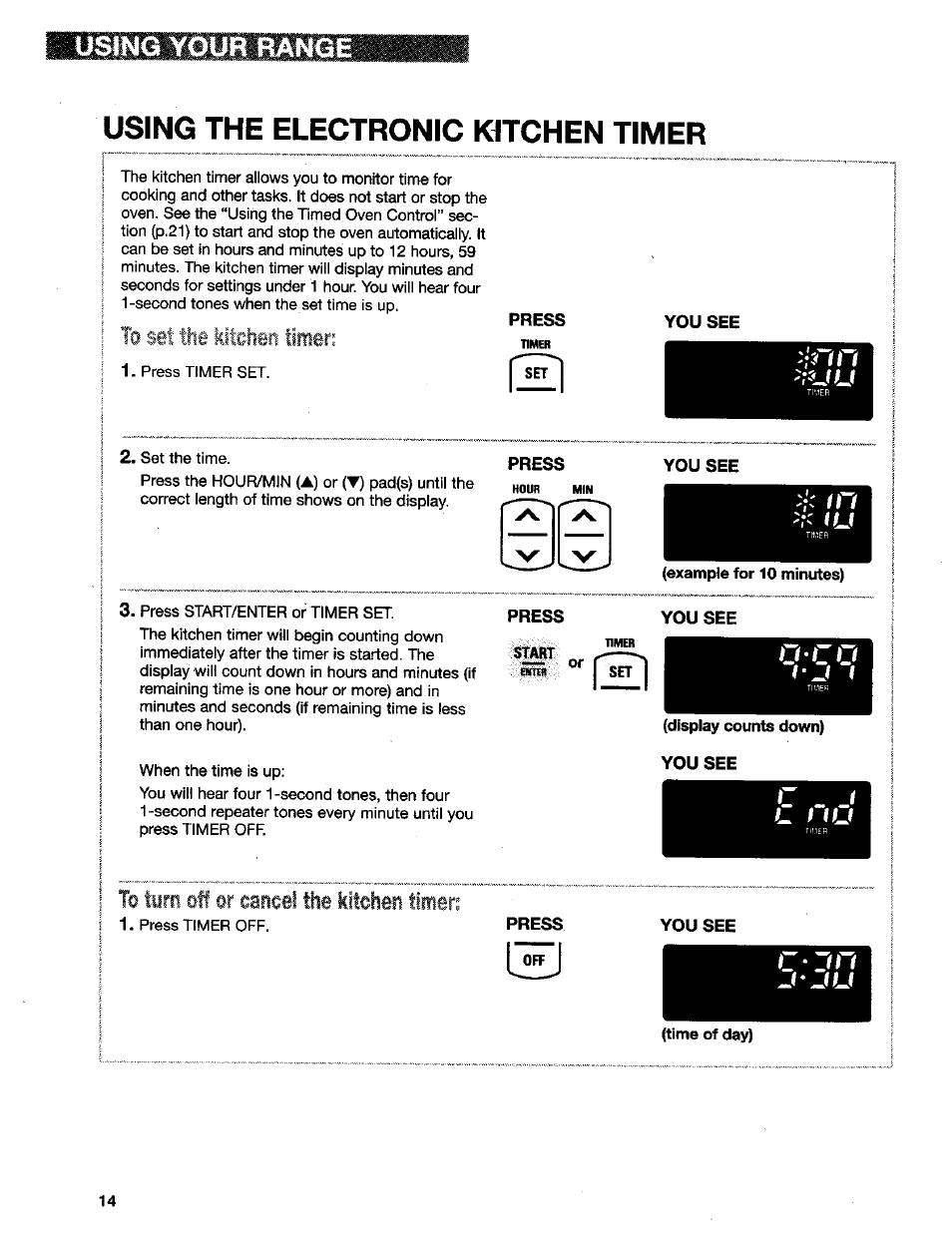 L i f u, F - i u | Kenmore 665.75832 User Manual | Page 14 / 41