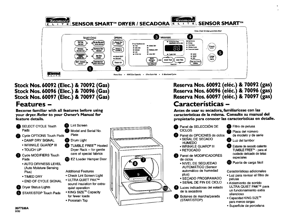 Kenmore Elite 60096 User Manual | 1 page