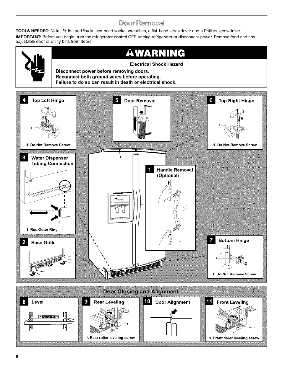 Warning | Kenmore 10653272301 User Manual | Page 6 / 25