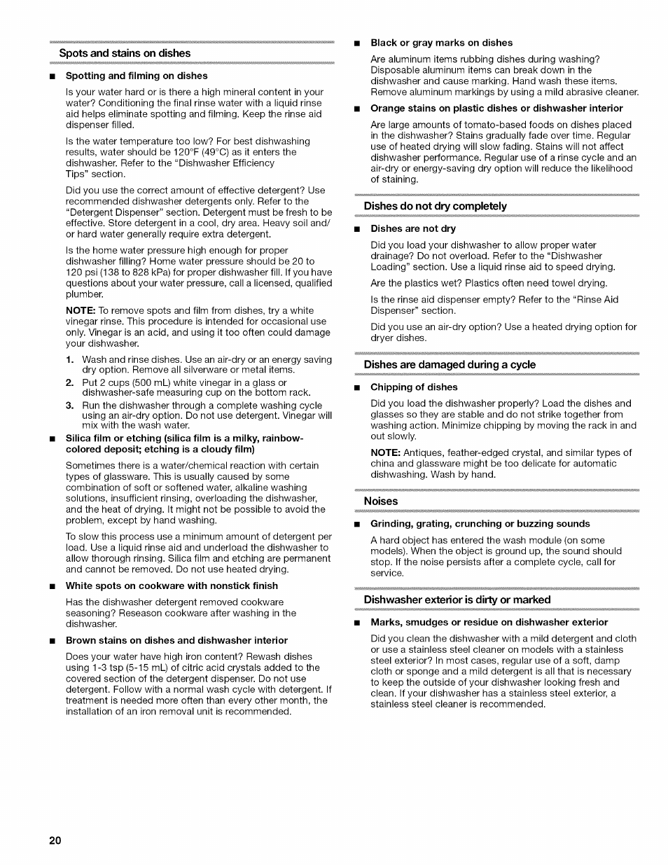 Kenmore 665.1703 User Manual | Page 20 / 64