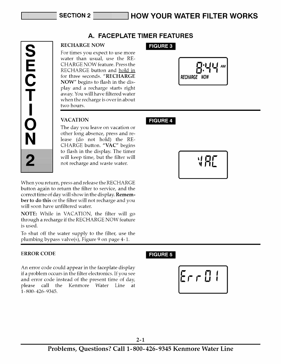 A. faceplate timer features, I l. i i, How your water filter works | Kenmore 625.348235 User Manual | Page 9 / 28
