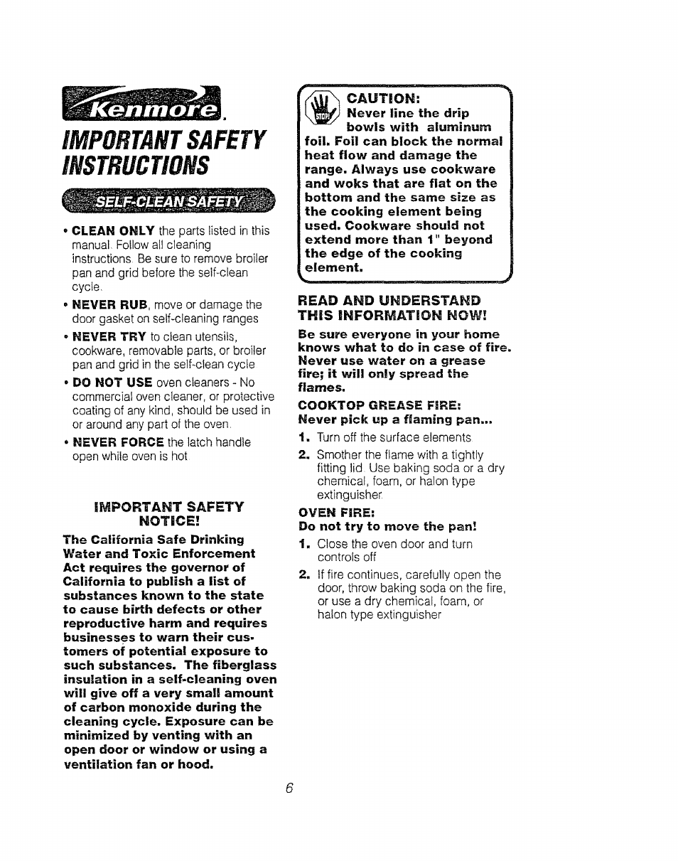 Kenmore 911.92485 User Manual | Page 6 / 28