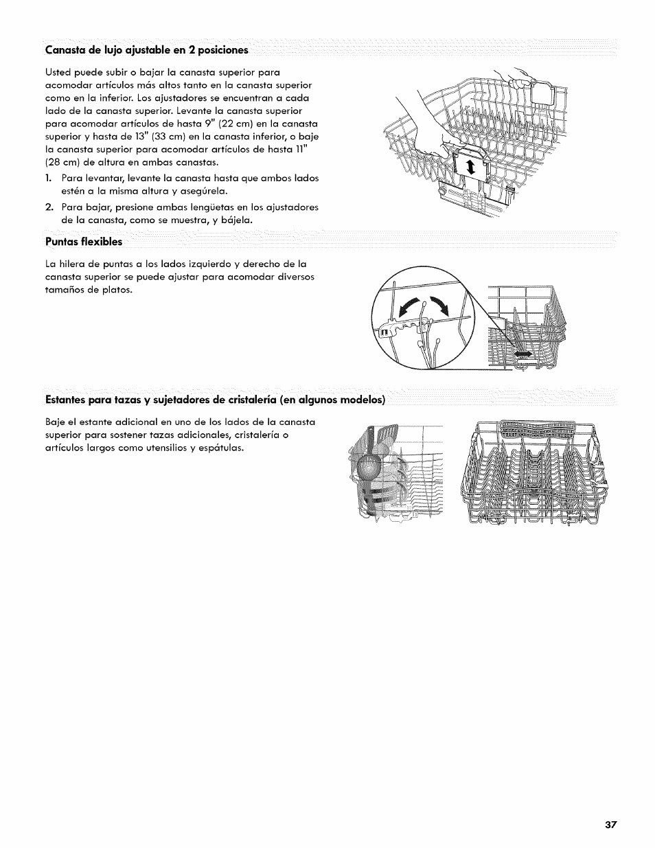Puntas flexibles | Kenmore ULTRA WASH 665.1404 User Manual | Page 37 / 78