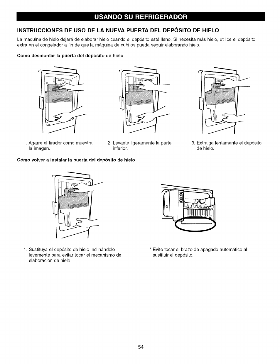 Usando su refrigerador | Kenmore TRIO 795.7757 User Manual | Page 54 / 115