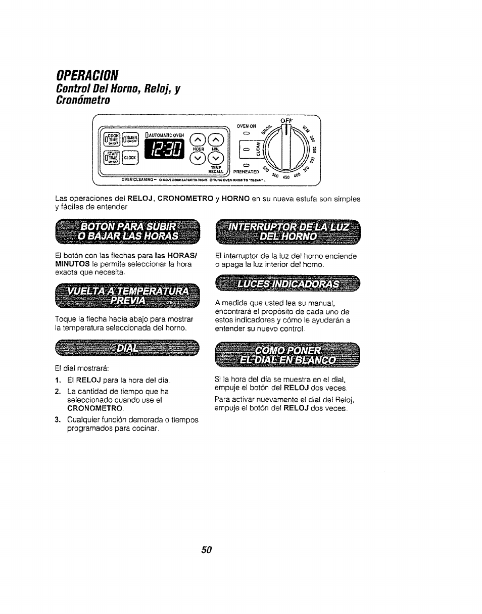 Vuelta a temperatura | Kenmore 911.94752 User Manual | Page 50 / 76